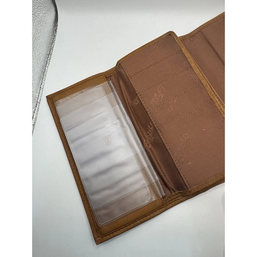 Fossil‎ Brown Leather Checkbook Wallet Bifold Organizer Womens